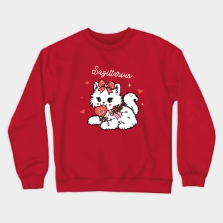 Sagittarius Sassy Valentines Kitty Crewneck Sweatshirt